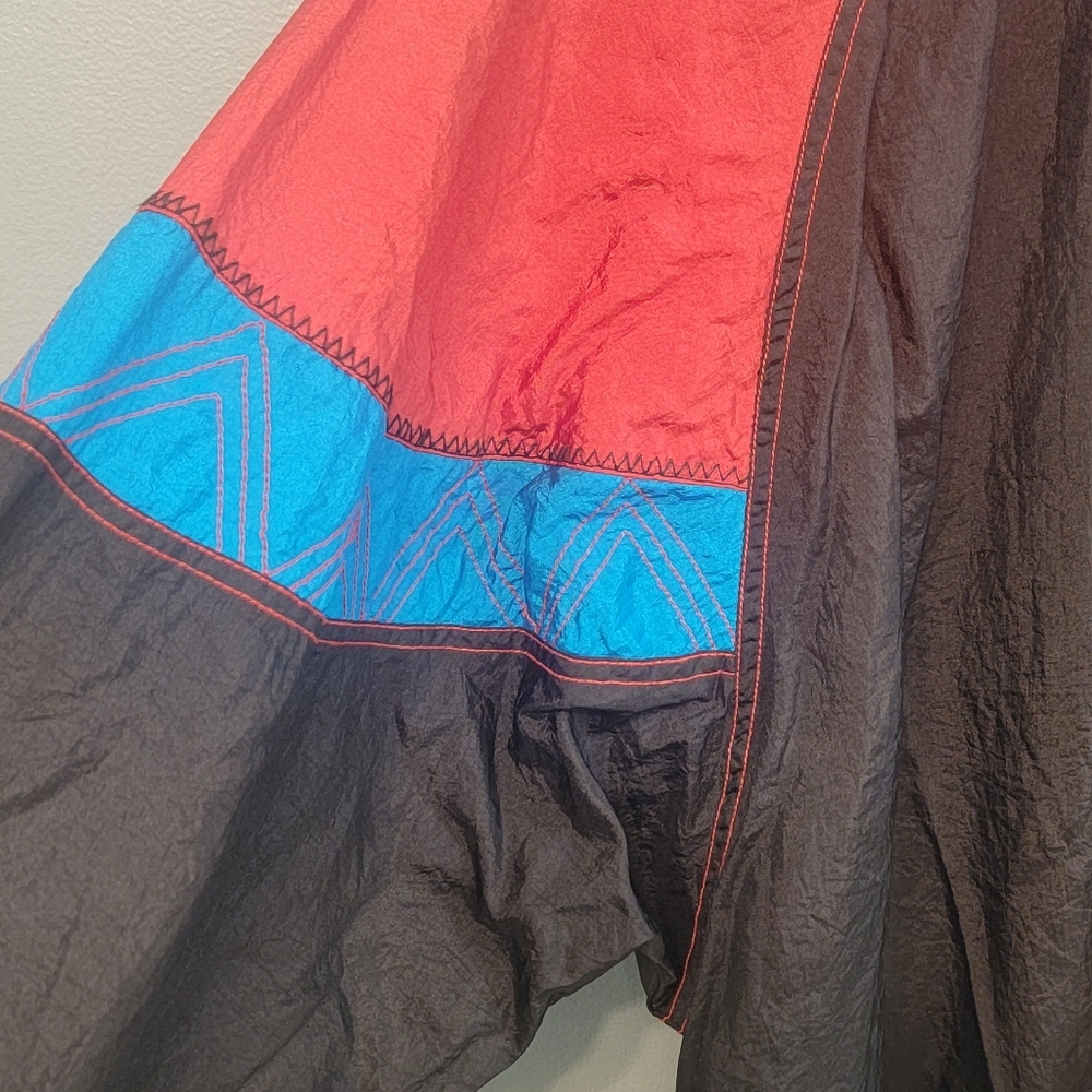 Vintage Lavon By Cheerful Group 80s Retro Groovy Nylon Jacket‎ Size Large - Picture 9 of 14